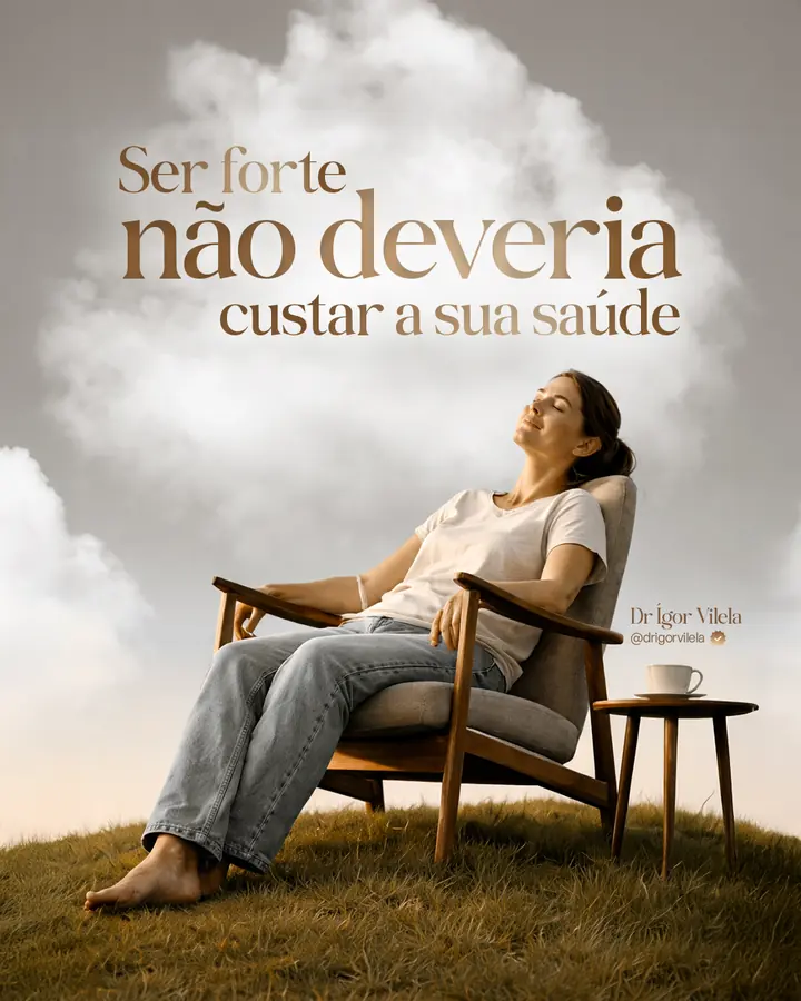 Arte para psicologia: ser forte não deveria custar a sua saúde