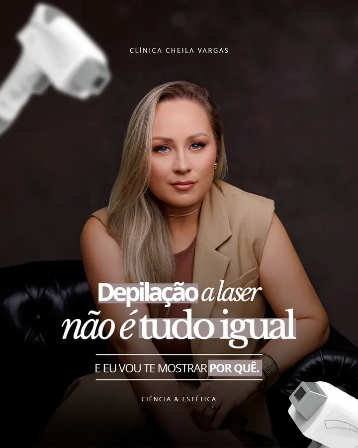 Arte para clínica de estética: depilação a laser não é tudo igual